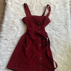 Abercrombie & Fitch Red corduroy dress